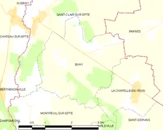 Carte de la commune.
