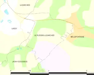Carte de la commune.