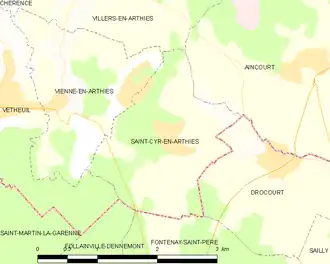 Carte de la commune.