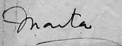 signature de Marta Colvin