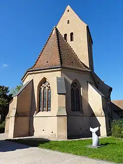 Chevet gothique de l'église protestante.