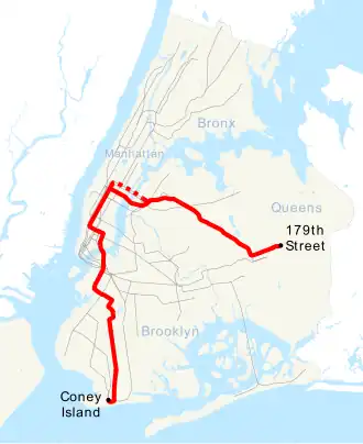 Voir la carte de la ligne.
