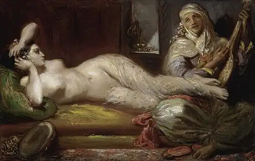 Odalisque Couchée Théodore Chassériau Collection privée