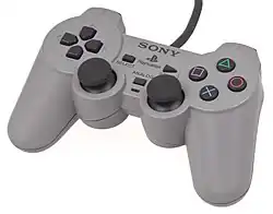 Photo de la manette DualShock original de la PlayStation
