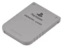 Photo d'une carte mémoire de la PlayStation