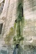 Une autre gouttière en forme de salamandre en face de la première.