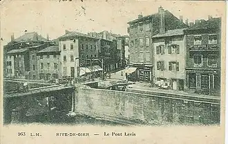 Carte postale pont du Gier, pont Levis