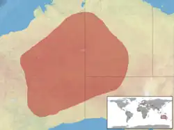 Caste représentant la distribution géographique des Proablepharus en Australie