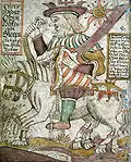 Manuscrit islandais du XVIIIe&nbsp;siècle SÁM 66, illustrant Odin et Sleipnir ; maintenant en possession de l'Institut Árni Magnússon en Islande.