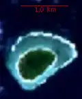 Vue satellite de l'île.
