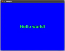 Description de l'image Pygame - Hello World.png.