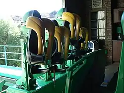Les sièges d'un wagon.