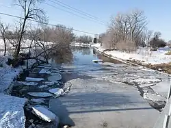 Rivière Champlain, du pont sur le chemin du Roy (route 138), Champlain, 08:35 29 mars 2023