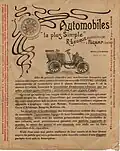 Affiche pour une voiture de René Legros.