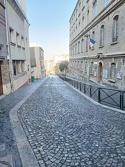 Partie basse de la rue à partir de la rue du Général-Brunet (2026)