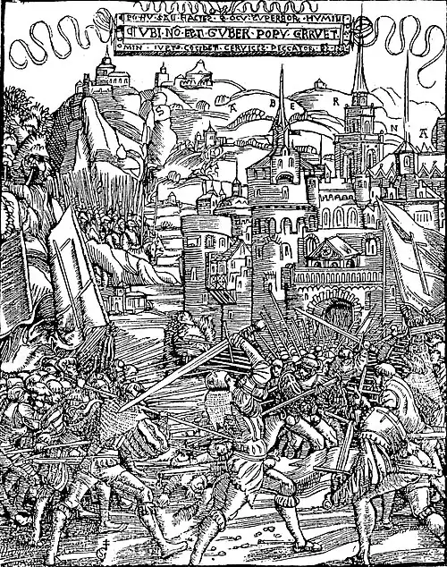 scène d'une bataille