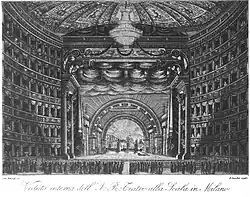 gravure : théâtre de la Scala