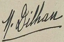 signature de Marguerite Dilhan