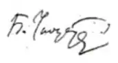 signature de Bekir Tchoban-zade