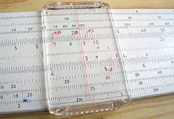 Une règle à calcul