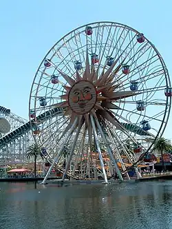 Sun Wheel le jour. On distingue les nacelles mobiles.