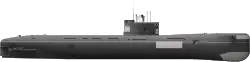 Silhouette d'un sous-marin de classe Tango (Projet 641B).