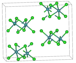 Représentation de la structure cristalline de TcCl4.