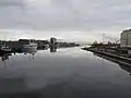 Toppilansalmi, à gauche Toppilansaari.