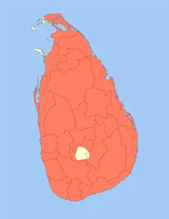 Description de l'image Treron pompadora Range Map.png.