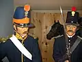 Un des nombreux uniformes exposés dans les casernes.