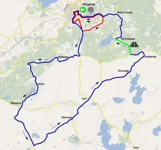 Circuit court, 11&nbsp;km, parcouru 9 fois au total Circuit long, 55&nbsp;km, parcouru 1 fois en 2016