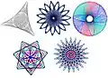 Courbes tracées avec un Spirographe