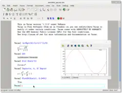 Description de l'image Yacas-texmacs-gnuplot.png.