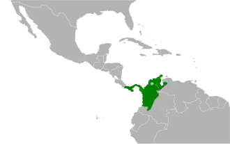 Description de l'image Ramphocelus dimidiatus map.svg.