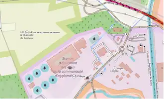 Schéma Station d'épuration de Reims Métropole (OpenStreetmap)