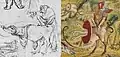 Comparaison avec le dessin du Louvre.