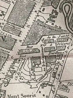 La rue Magenta figurant sur le plan Johanne (1863).