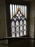 Vitrail de l'escalier de la tourelle.