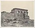 Maxime du Camp, épreuve sur papier salé d'après un négatif calotype 1850. Nubie, Temple d'Amon (Debod)