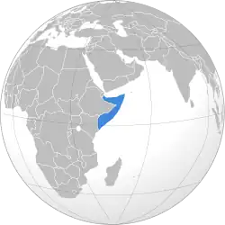 Description de l'image Somalia (orthographic projection)-Blue version.svg.