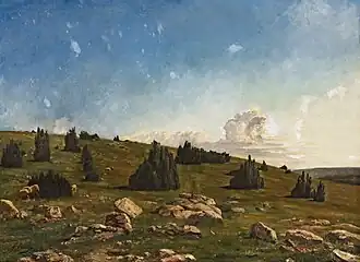 Paysage des Causses (Etude préparatoire à Dieu les Garde)