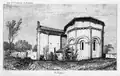 L'église vue du sud-ouest, dessin de Léo Drouyn (1878).