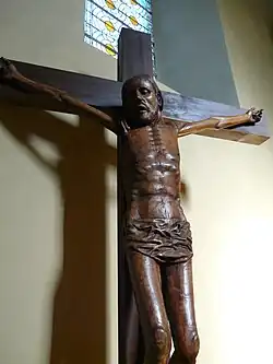 Christ en bois sculpté, église de Saint-Paul.