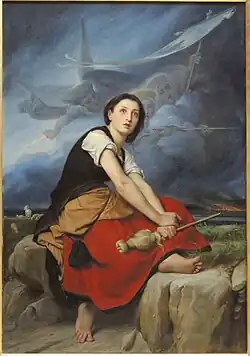 François Léon Benouville, Jeanne d'Arc écoutant ses voix, 1859.