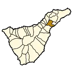 Localisation d'El Rosario dans l'île de Tenerife.