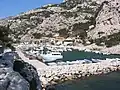 Calanque habitée de Morgiou.
