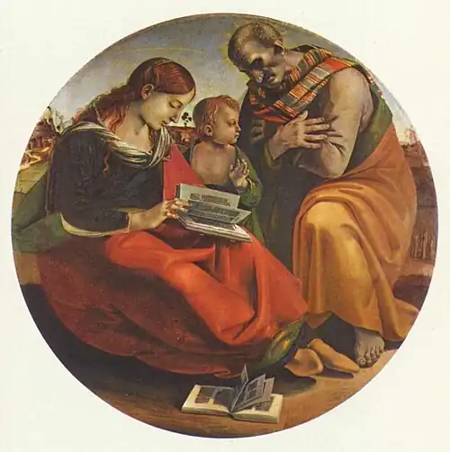 Sainte Famille, musée des Offices, Florence.
