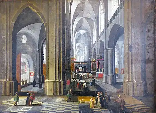 L'intérieur par Pieter Neefs le Vieux (XVIIe siècle), musée de Chartres.