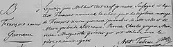 Acte de baptême de François-Xavier Garneau. 15 juin 1809. Paroisse Notre-Dame-de-Québec de la ville de Québec.