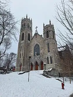 Facade Ouest un jour de neige